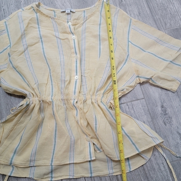 Madewell Drawstring-Waist Shirt in Atlantic Stripe S - Picture 11 of 12
